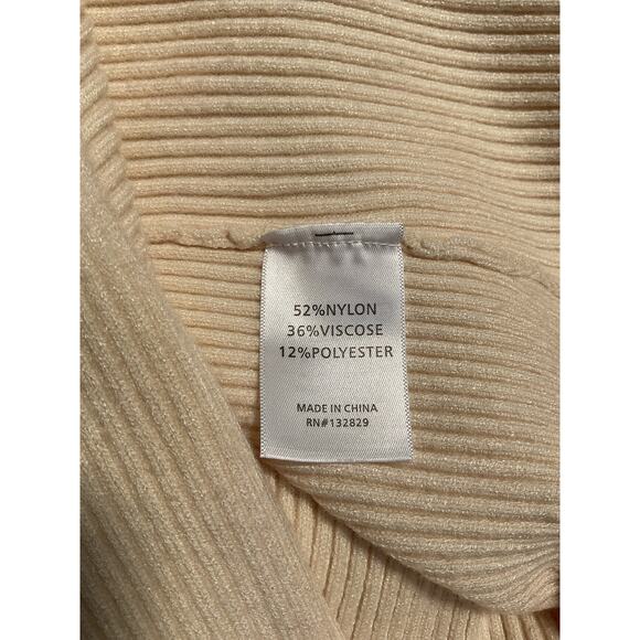 Camila Coelho 'Macadamia' Ivory Nylon Skirt Size S - Picture 5 of 5